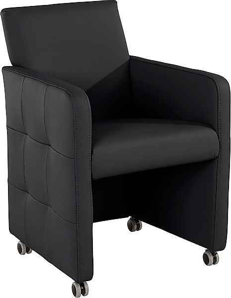 exxpo - sofa fashion Sessel »Barista Clubsessel auf Rollen, schmale Armlehn günstig online kaufen