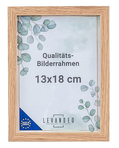 Levandeo® Bilderrahmen, Portrait Bilderrahmen Made in EU 13x18 Eiche Optik günstig online kaufen