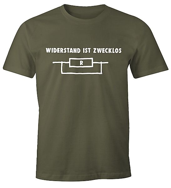 MoonWorks Print-Shirt Widerstand ist zwecklos Shirt günstig online kaufen