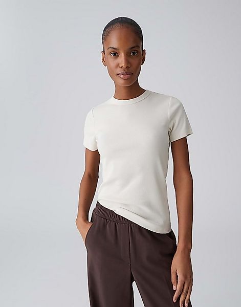 OPUS T-Shirt Feines Rippshirt SAMUNA Slim aus BCI Cotton Mix günstig online kaufen