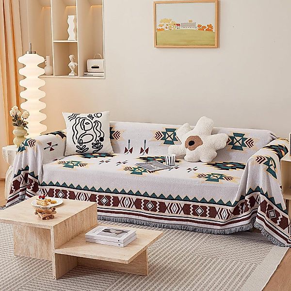 RWEUOQ Sofabezug Sofa überwurfdecke mit Quasten, günstig online kaufen
