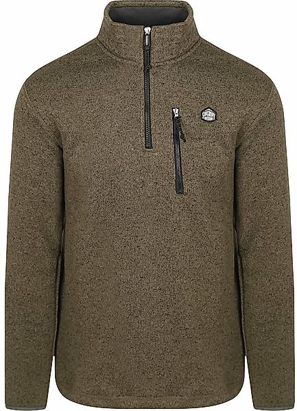 Superdry Half Zip Pullover Fleece Olive - Größe L günstig online kaufen