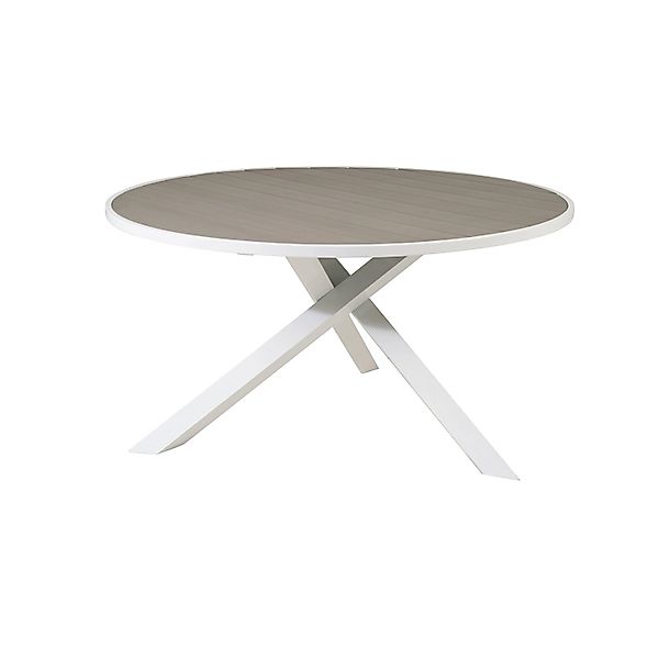 ebuy24 Parma Esstisch Ø140cm Weiß Grau günstig online kaufen