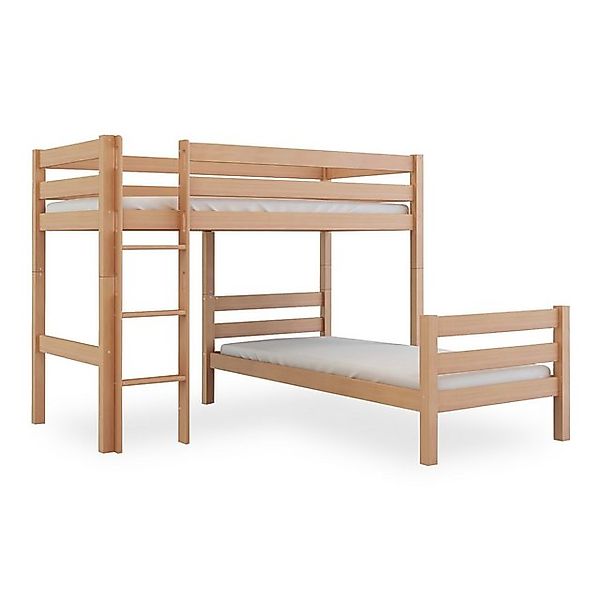 Betten-ABC Etagenbett Bubema Loki – Kinder Etagenbett/Hochbett, Buche massi günstig online kaufen
