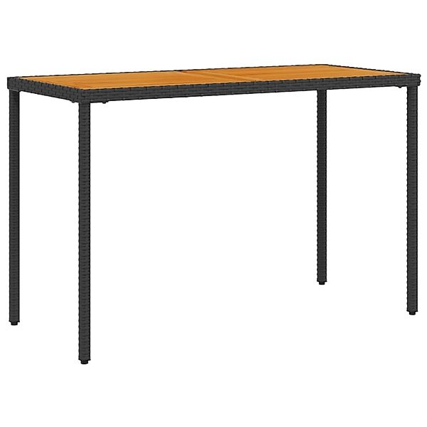 vidaXL Gartentisch mit Akazienholz-Platte 115x54x74 cm Poly Rattan 365077 günstig online kaufen