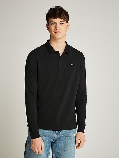 Tommy Jeans Poloshirt TJM SLIM PLACKET POLO LS EXT mit Logostickerei günstig online kaufen