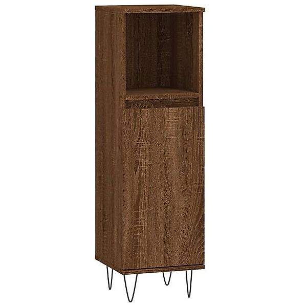 vidaXL Mehrzweckschrank Badezimmerschrank Schrank Nischenschrank Braun Eich günstig online kaufen
