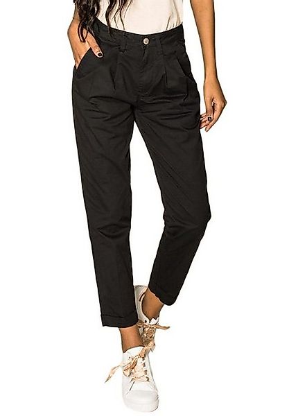 Nina Carter Stoffhose Stoffhose High Waist Carotte Stretch Cropped weites B günstig online kaufen