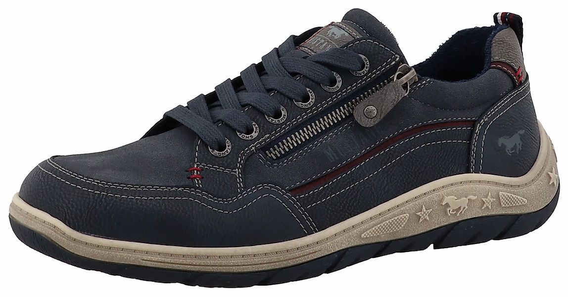 Mustang Shoes Sneaker "Benedetto" Schnürschuh, Halbschuh mit Reißverschluss günstig online kaufen