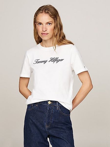 Tommy Hilfiger T-Shirt "NOS SCRIPT REGULAR C-NK SS", Mit Rundhals und kontr günstig online kaufen