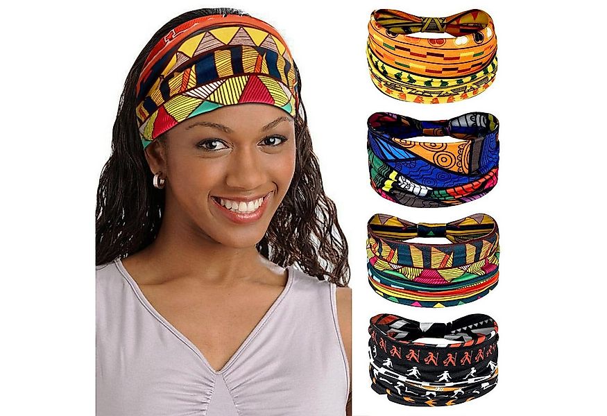 Coonoor Stirnband Damen Haarband Afrika Haarbänder Boho Haarreifen (4-St) günstig online kaufen