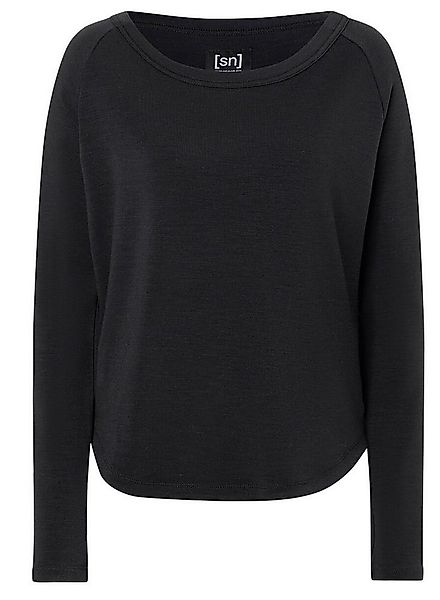 SUPER.NATURAL Langarmshirt Everyday Crew (Merino-Mix) schwarz Damen günstig online kaufen