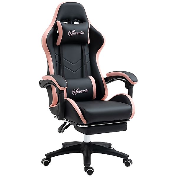 Vinsetto Gaming-Stuhl aus PU-Leder und Stahl mit höhenverstellbarer Sitzpos günstig online kaufen