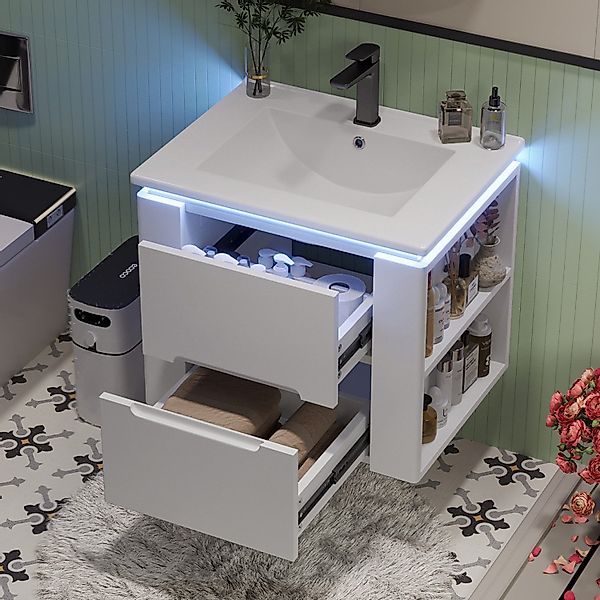 Flieks Waschtisch Waschbeckenunterschrank inkl. Waschbecken mit günstig online kaufen