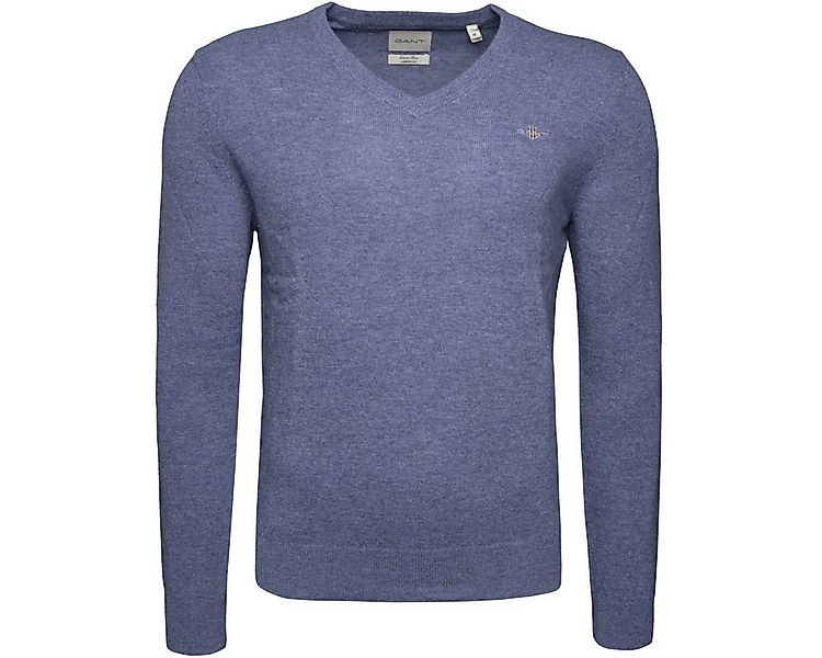 Gant Strickpullover Extrafine Lambswool V-Neck Herren Strickpulli, Wollpull günstig online kaufen