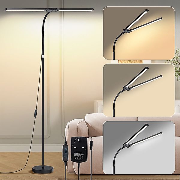 MUPOO LED Stehlampe Doppelkopf LED Stehleuchte,Moderne günstig online kaufen