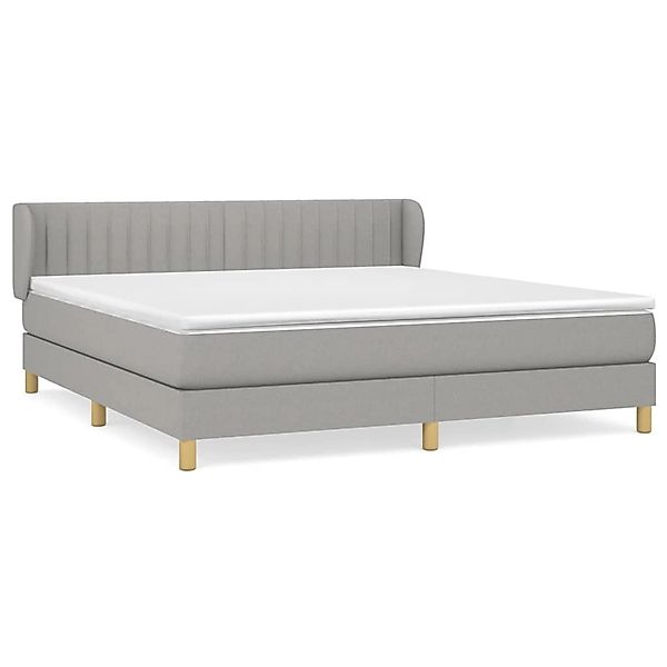 vidaXL Boxspringbett mit Matratze Hellgrau 180x200 cm Stoff1372080 günstig online kaufen