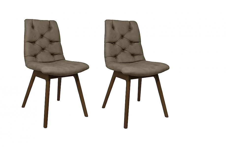 andas Esszimmerstuhl »Ramon« (Set) 2 Stk. Microfaser mit Massivholzbeinen, günstig online kaufen