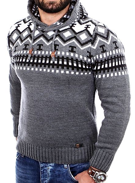 Reslad Strickpullover Reslad Herren Grobstrick Pullover günstig online kaufen