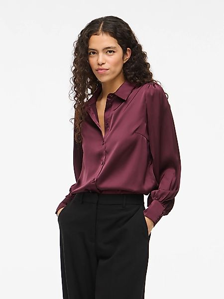 Vila Langarmbluse "VIENNA RAVENNA L/S BALLOON SHIRT - NOOS" Kunstfaser, reg günstig online kaufen