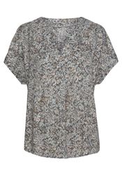 Vivance Kurzarmbluse mit Blümchendruck und V-Ausschnitt, günstig online kaufen