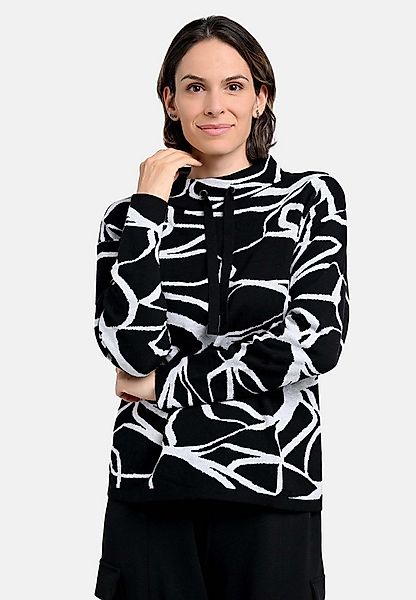 BICALLA T-Shirt Strickpullover mit Jacquard-Muster in Schwarz/Hellgrau (1-t günstig online kaufen