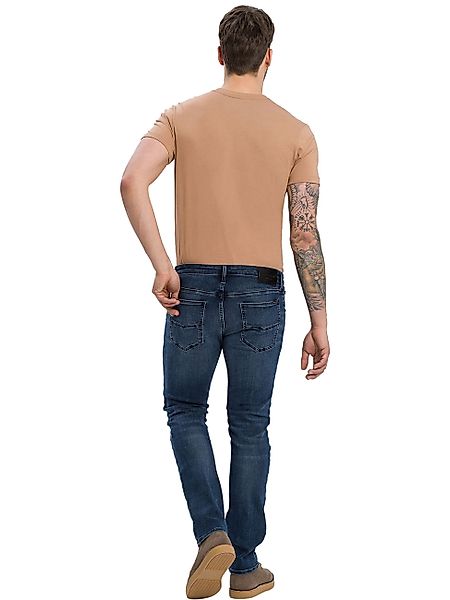 Cross Jeans Herren Jeans Damien - Slim Fit - Blau - Dark Blue Crinkle günstig online kaufen
