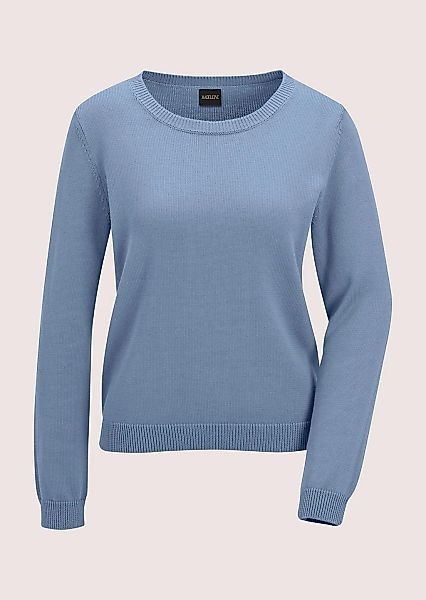 MADELEINE Longpullover "Strickpullover Schlichter Baumwollpullover mit Rund günstig online kaufen