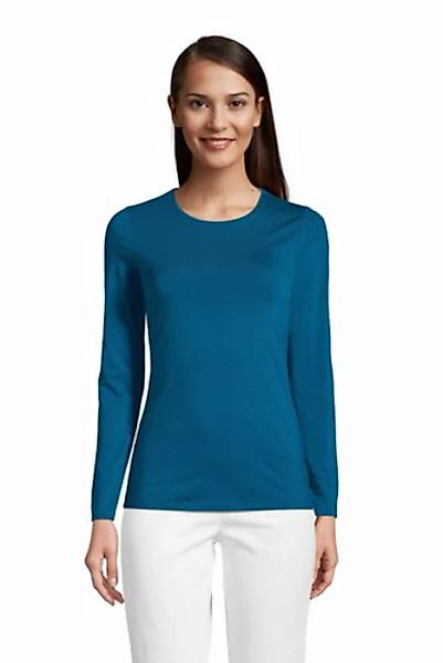 Shirt aus Baumwoll/Modalmix, Damen, Größe: 48-50 Normal, Blau, by Lands' En günstig online kaufen