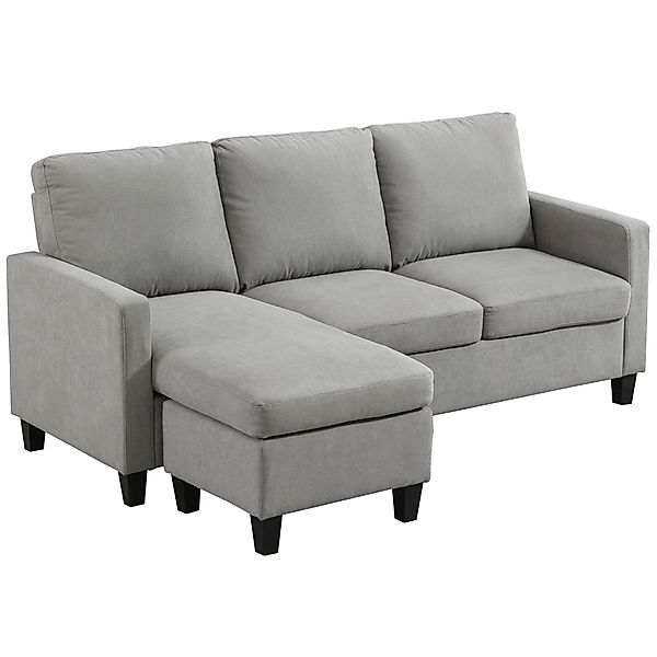HOMCOM Ecksofa Couch mit Wendbar Chaiselongue 3 Sitzer Sofa L Form Gepolste günstig online kaufen