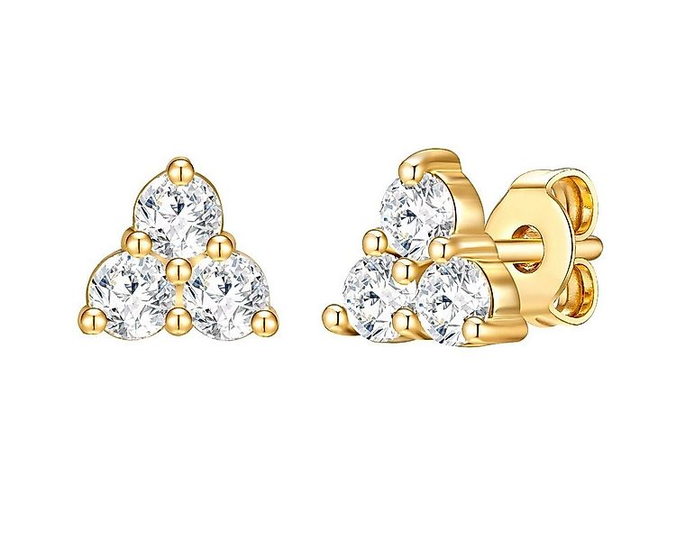 Lulu & Jane Paar Ohrhänger gelbgold, verziert mit Kristallen von Swarovski® günstig online kaufen