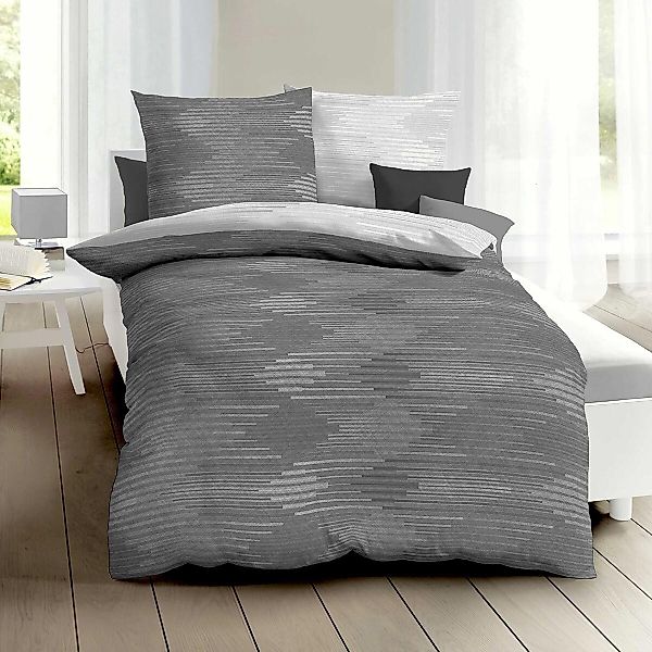 TRAUMSCHLAF Bettwäsche Ikat, Biber, 3 teilig, günstig online kaufen
