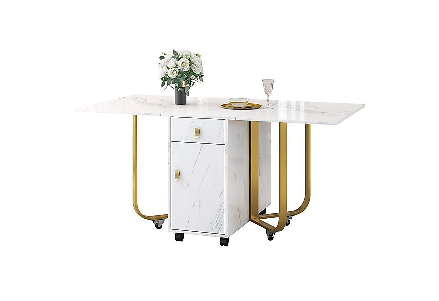 i@home Esstisch Klappbarer Esstisch, mit Aufschrank und 2-Schubladen (1-St) günstig online kaufen