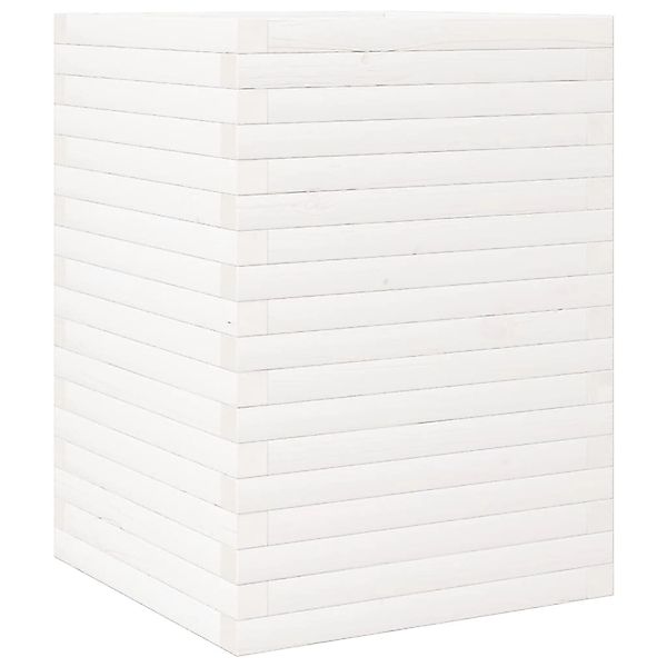 vidaXL Pflanzkübel Weiß 50x50x68,5 cm Massivholz Kiefer 3282465 günstig online kaufen