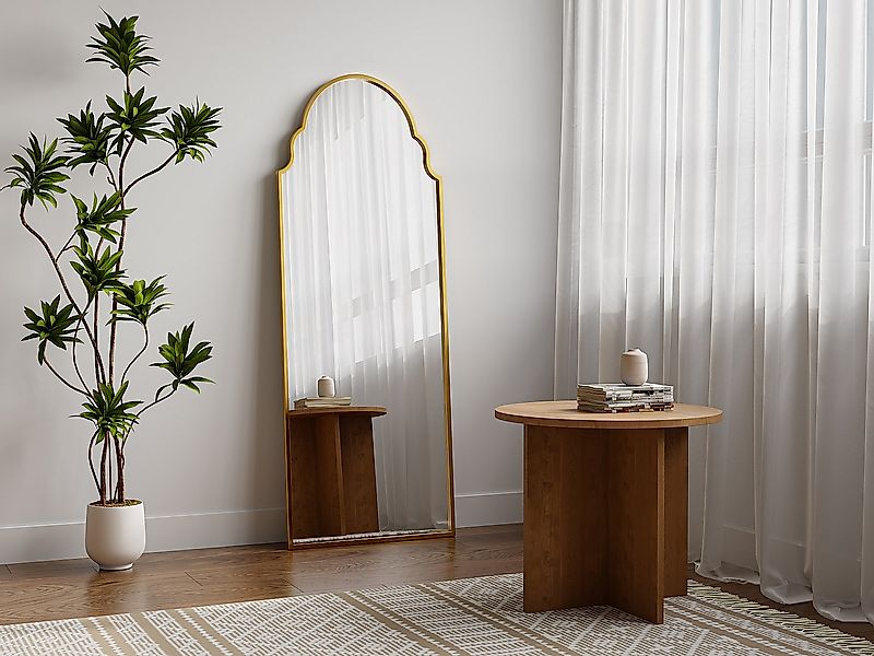 Großer Metallspiegel – B 60 x H 160 cm – Gold – KARIAN günstig online kaufen