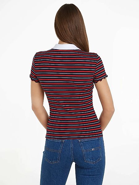 Tommy Jeans Poloshirt mit Rüschen am Ärmelabschluss günstig online kaufen