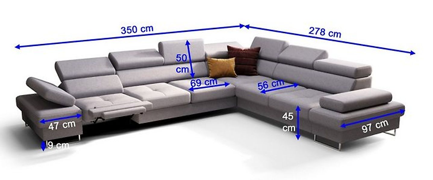 Möbel für Dich Ecksofa Galaxy Max Relax, mit Relaxfunktion, mit Bettkasten, günstig online kaufen