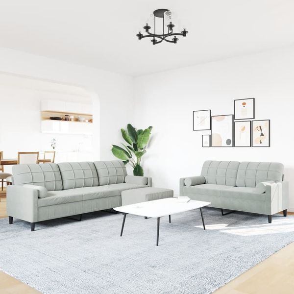 vidaXL Sofa 3-tlg. Sofagarnitur mit Kissen günstig online kaufen