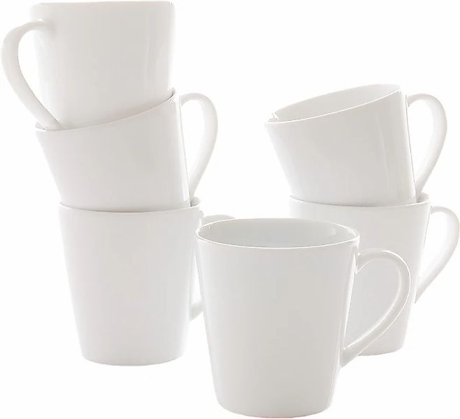 Retsch Arzberg Becher »Kaffee-/Henkelbecher HEIKE WEISS 250 ml, konisch, Se günstig online kaufen