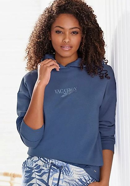 LASCANA Hoodie (1-tlg) Kapuzensweatshirt, Loungeshirt mit Frontprint, Loung günstig online kaufen