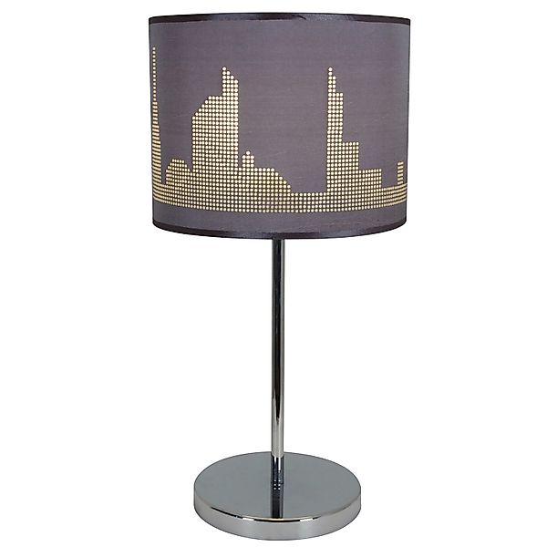 Näve Tischleuchte Manhatten Grau Ø 28 cm x 53 cm günstig online kaufen