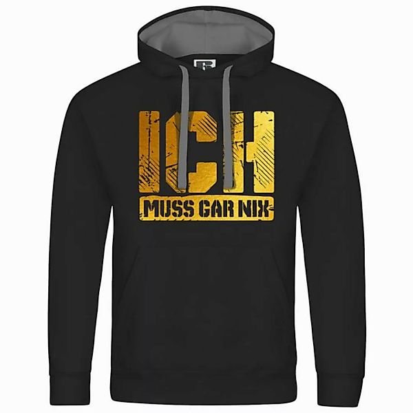 deinshirt Kapuzenpullover Herren Kapuzenpullover Ich muss gar nix gold Mit günstig online kaufen