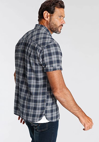 Mans World Kurzarmhemd, mit kleinem Brustprint günstig online kaufen