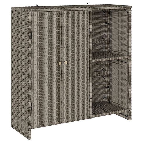 vidaXL Schuhschrank Aufbewahrungsschrank Grau 100x36x102 cm Rattan (1-St) günstig online kaufen