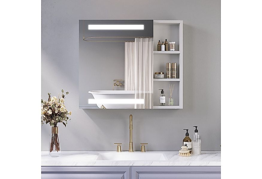 AQUALAVOS Badezimmerspiegelschrank LED Badezimmer Spiegelschrank Spiegel Ba günstig online kaufen