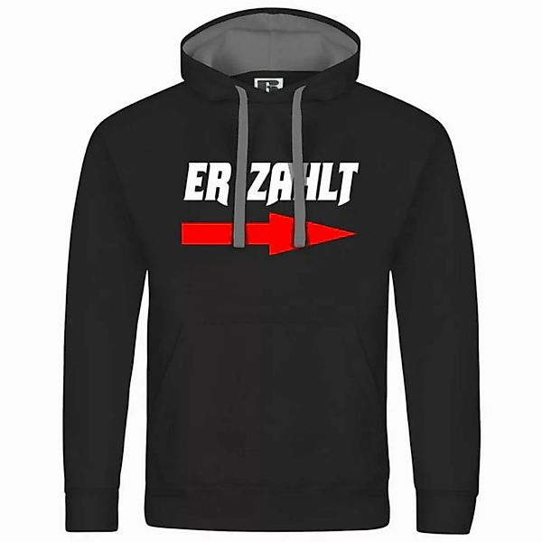 deinshirt Kapuzenpullover Herren Kapuzenpullover Er zahlt Mit Print Motiv, günstig online kaufen