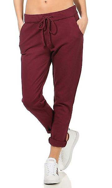CLEO STYLE Jogginghose Damen Jogginghose 15 Bordo One Size 36-40 günstig online kaufen