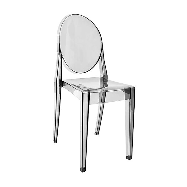 Kartell - Victoria Ghost Stuhl Polycarbonat 2.0 - rauch/transparent/BxHxT 3 günstig online kaufen