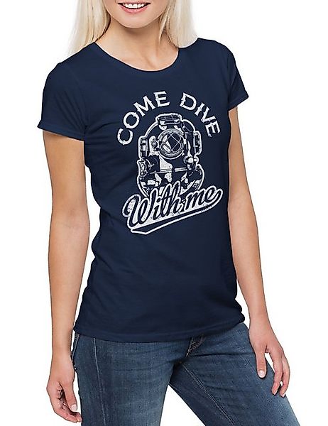 Urban Backwoods Print-Shirt Come Dive With Me Damen T-Shirt Taucher Tauchen günstig online kaufen