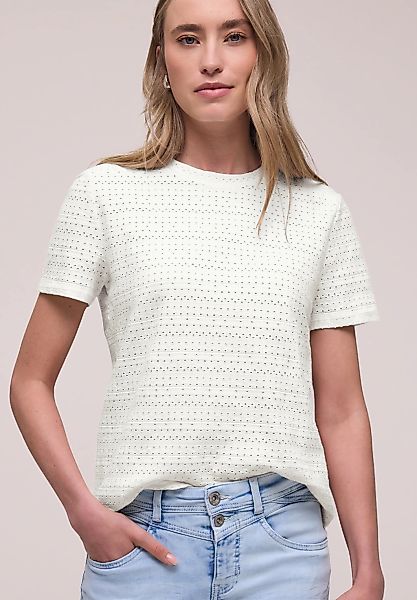 STREET ONE T-Shirt aus Baumwolle mit Stretchante günstig online kaufen